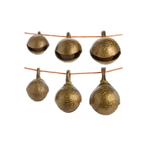 Mittelalter Glöckchen Babehilt in Golden Frontansicht