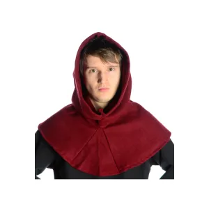 Gugel aus Wollfilz in natur-beige, gruen, schwarz, braun und rot