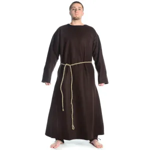 mittelalter tunika wollfilz braun