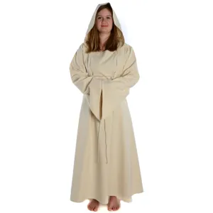 Mittelalter Kleid Liebgart in Blau-Schwarz Frontansicht