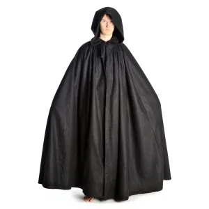 Mittelalter Umhang Trutmunt in Schwarz Frontansicht