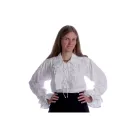 Rüschenbluse weiß schwarz mittelalterliche-kleidung.com 