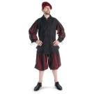 Landsknecht Hose Morold in Schwarz-Rot Frontansicht
