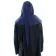 Mittelalter Gugel Aldrian in Blau Rückansicht