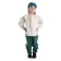 Mittelalter Kinderhemd Parzival in Beige Frontansicht
