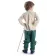 Mittelalter Kinderhemd Anfortas in Beige Rückansicht