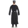 Mittelalter Tunika Hagen lang in Schwarz Rückansicht