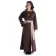 Mittelalter Kleid Sigune in Braun Frontansicht 2