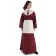 Mittelalter Kleid Sigune in Rot Frontansicht 4