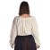 Mittelalter Bluse Gotelinde in Beige Rückansicht