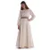 Mittelalter Bluse Gotelinde in Beige Frontansicht