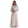 Mittelalter Bluse Gotelinde in Beige Frontansicht 2