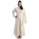 Mittelalter Kleid Liebgart in Beige-Weiß Frontansicht