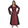 Mittelalter Kleid Liebgart in Rot-Schwarz Frontansicht 2