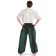 Mittelalter Hose Tristan in Schwarz-Grün Rückansicht