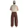 Mittelalter Hose Tristan in Braun Rückansicht