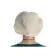 Mittelalter Haube Lunete in Beige Rückansicht