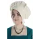 Mittelalter Haube Lunete in Beige Frontansicht 2