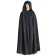 Mittelalter Umhang Hildegrim in Schwarz Frontansicht