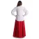 Mittelalter Bluse Hildburg in Weiß Rückansicht 2