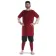 Mittelalter Wadenwickel Balder Set mit Fibeln in Rot Frontansicht 5